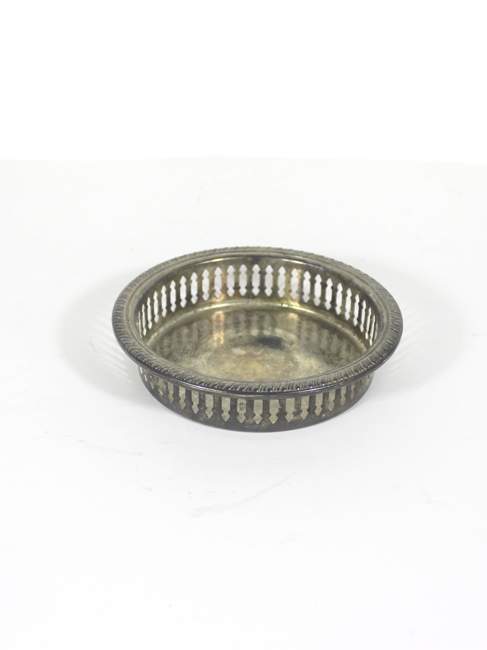 Vintage Silverplated Wine Bottle Coaster